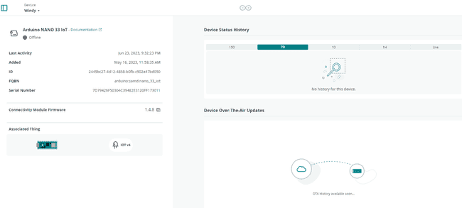 Details of a device when you click on it