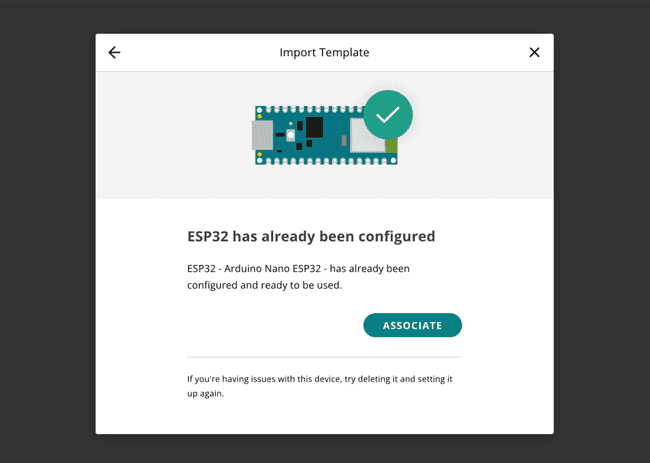 Successfully set up device