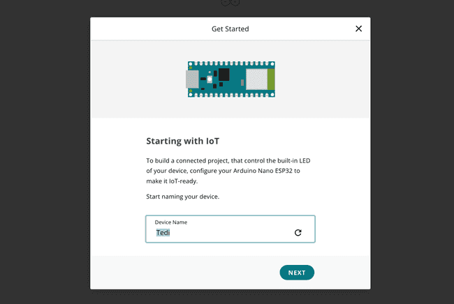 Give a name to the device
